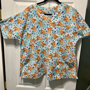 Teddy bear boo boo scrub top